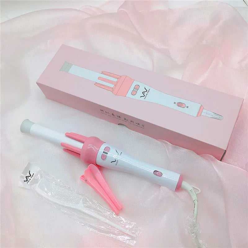 Vivid＆Vogue Original Automatic Hair Curlers Turn The Curling Iron Left And Right VAV-022B Pink 110V-220V