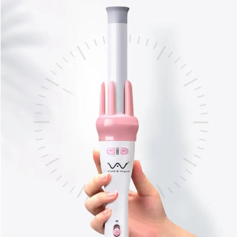 Vivid＆Vogue Original Automatic Hair Curlers Turn The Curling Iron Left And Right VAV-022B Pink 110V-220V