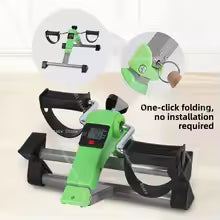 Pedal Exerciser Bike Foldable Bike Arm And Leg Exercises Adjustable Resistance Exercise Bike For Rehabilitation with Meter.