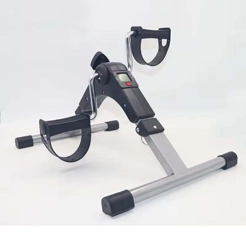 Pedal Exerciser Bike Foldable Bike Arm And Leg Exercises Adjustable Resistance Exercise Bike For Rehabilitation with Meter.