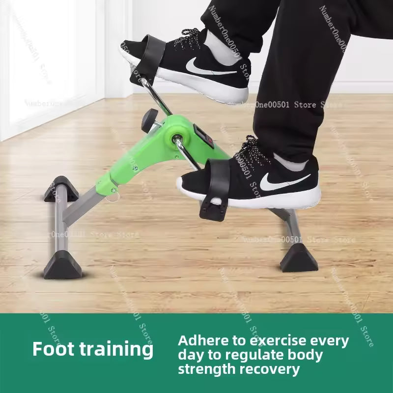 Pedal Exerciser Bike Foldable Bike Arm And Leg Exercises Adjustable Resistance Exercise Bike For Rehabilitation with Meter.