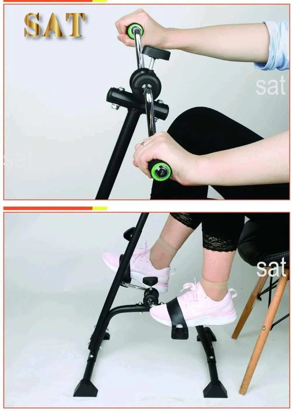 Pedal Exerciser Bike Hand Arm Leg And Knee Peddler Adjustable