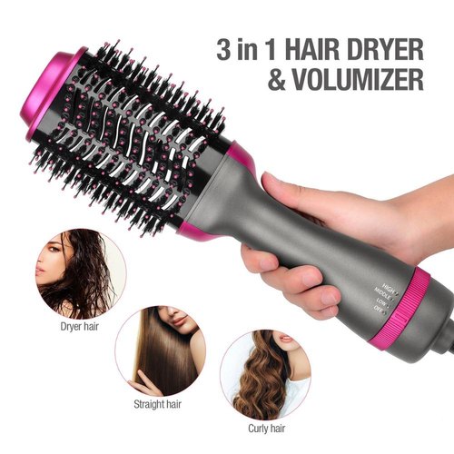 One Step Hot Air Brush (dryer + Styler) 3 In 1 .